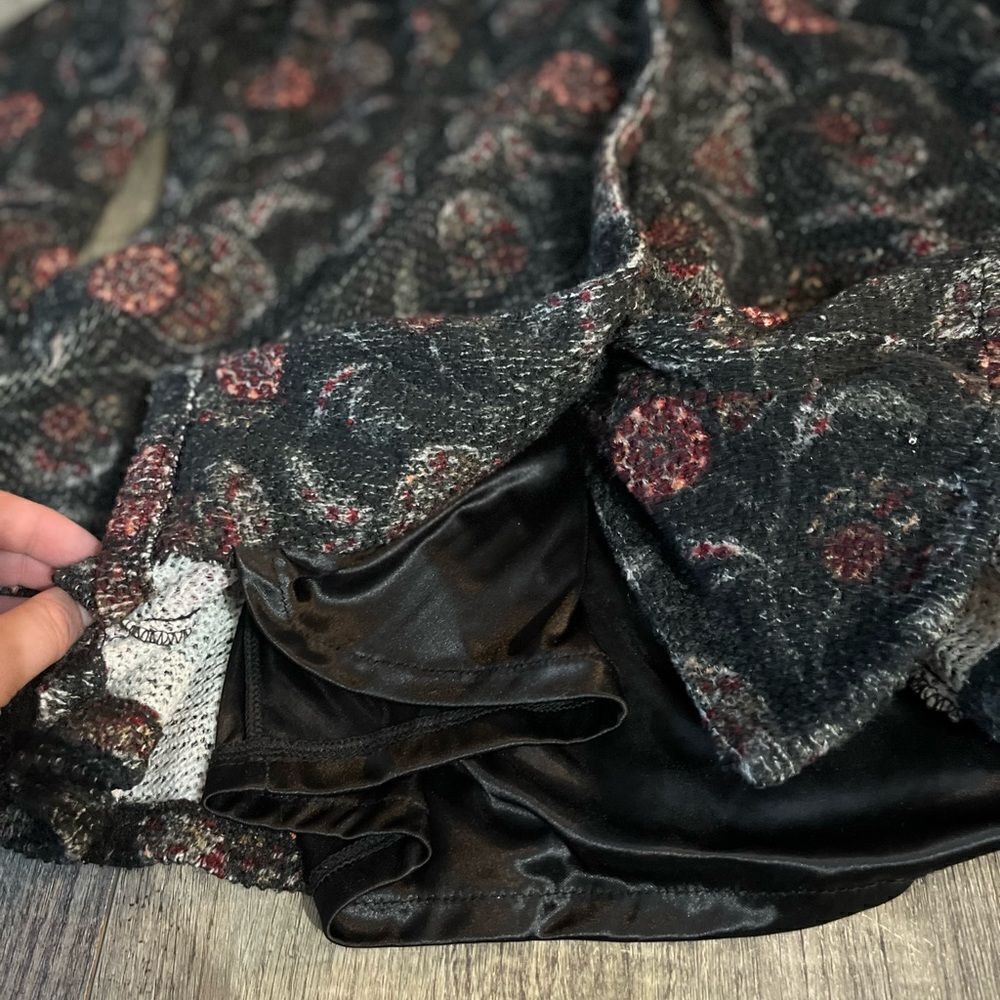 INC International Concepts Black and Red Floral Jacket - Picture 3 of 6